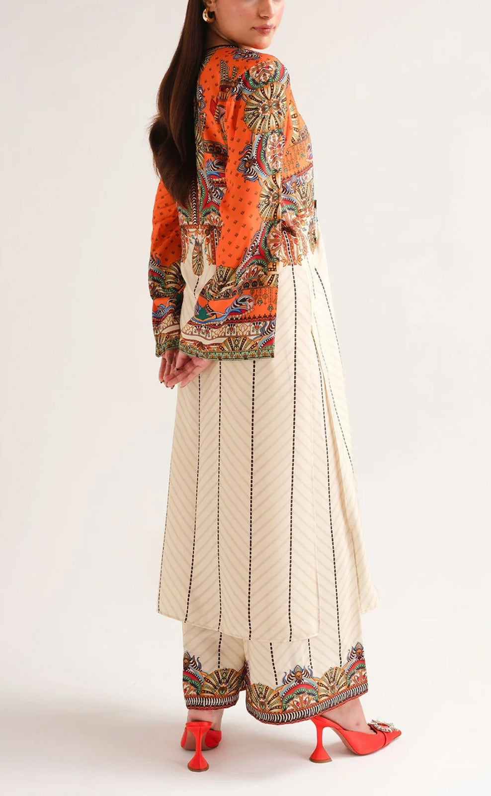 Long shirt printed 2 pieces