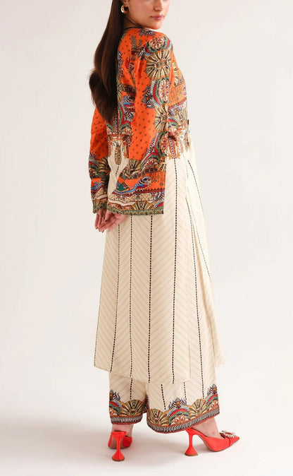 Long shirt printed 2 pieces